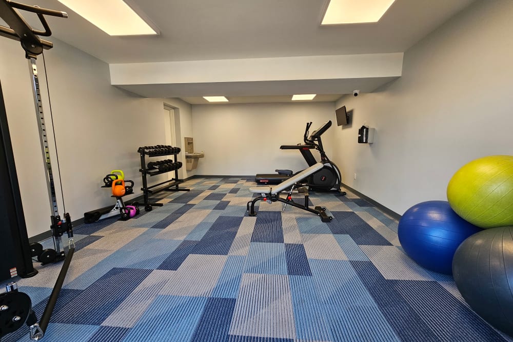Updated fitness center at Nineteen North Apartments in Pittsburgh, Pennsylvania