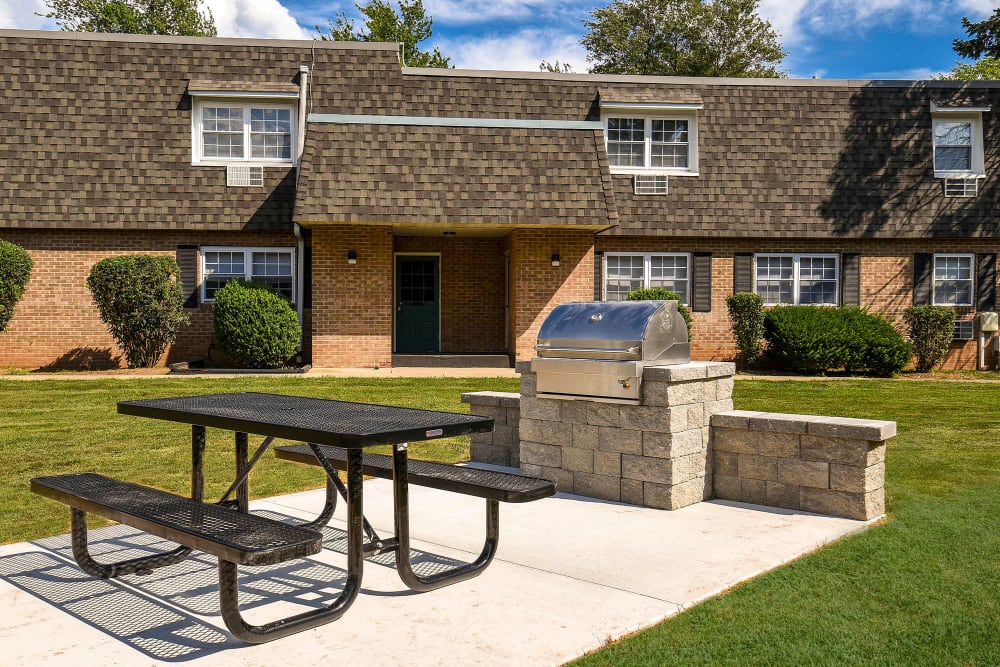 Outdoor grill at Parc at West Point, North Wales, Pennsylvania