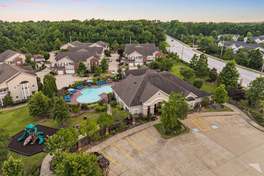 Aerial Shot of the Apartments in Cordova, Tennessee