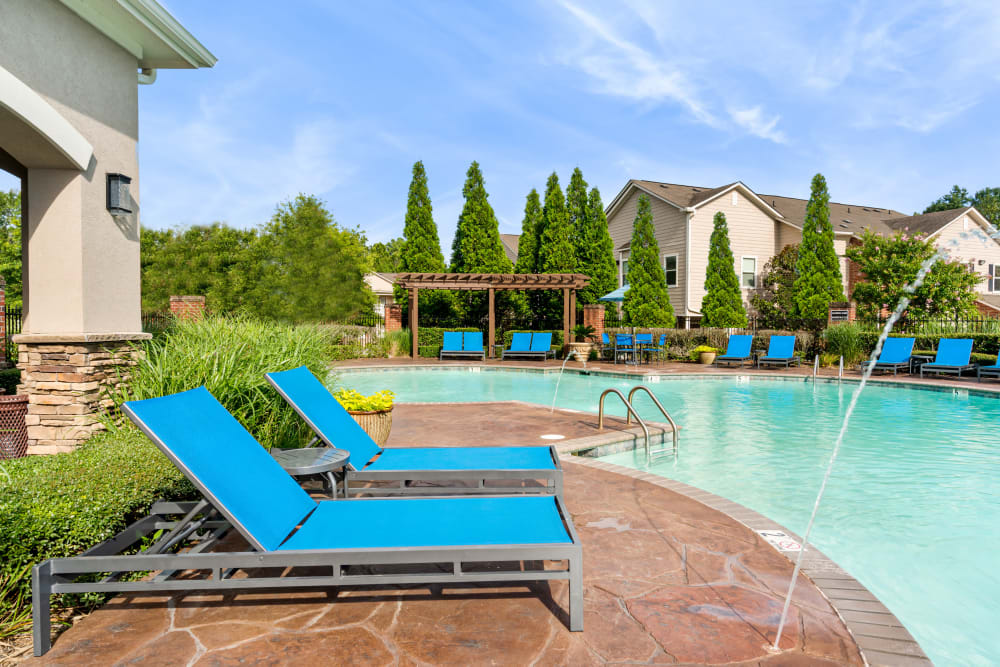 Resort-style pool at Villas at Houston Levee East Apartments in Cordova, Tennessee