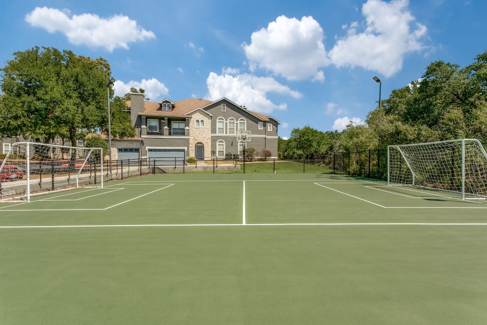 Large tennis court at The Anthony at Canyon Springs in San Antonio, Texas