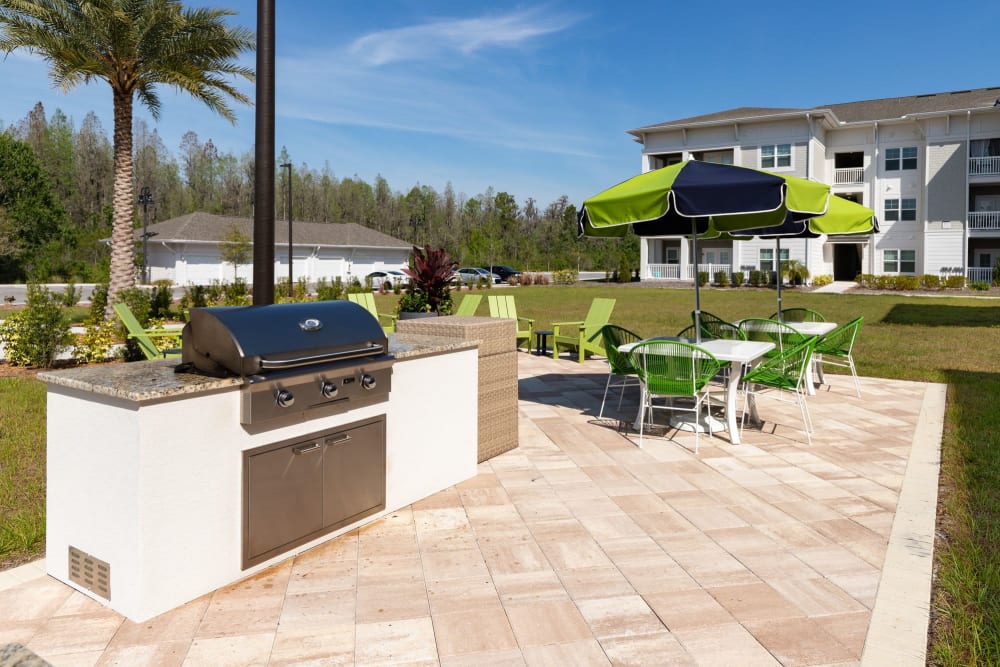 Outdoor grilling station at The Iris at Northpointe in Lutz, Florida