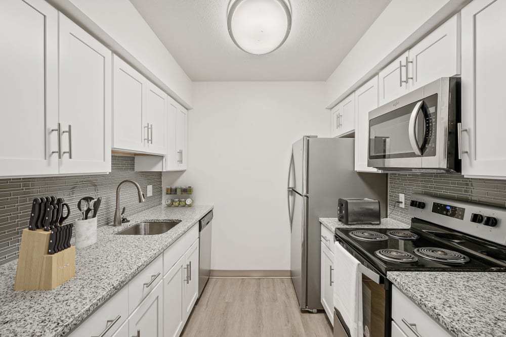 Modern kitchen at Arbors of Battle Creek Apartments & Townhomes in Battle Creek, Michigan