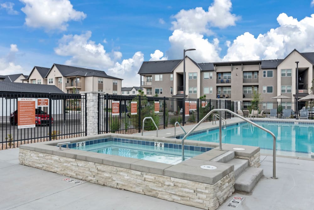 Pool Area at The Kelton Apartments in ,UT