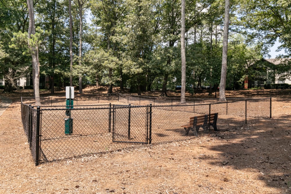 On-site dog park at The Belaire in Marietta, Georgia