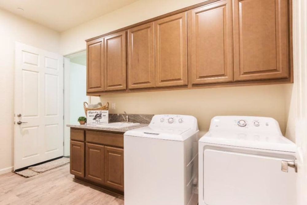 Laundry room at Wisdom Place in Modesto, California
