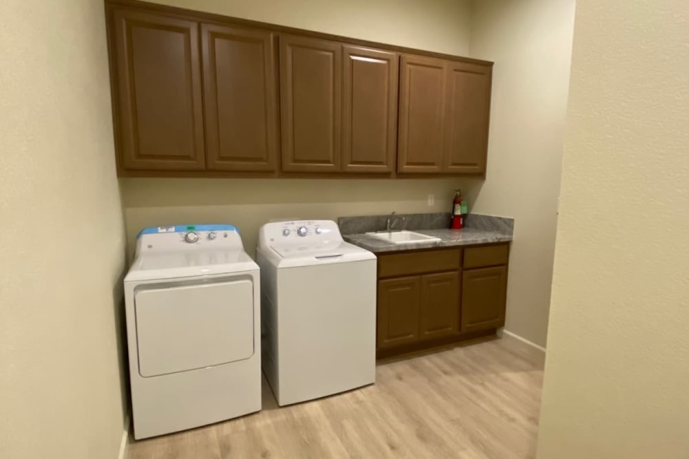 In-home laundry at Wisdom Place in Modesto, California