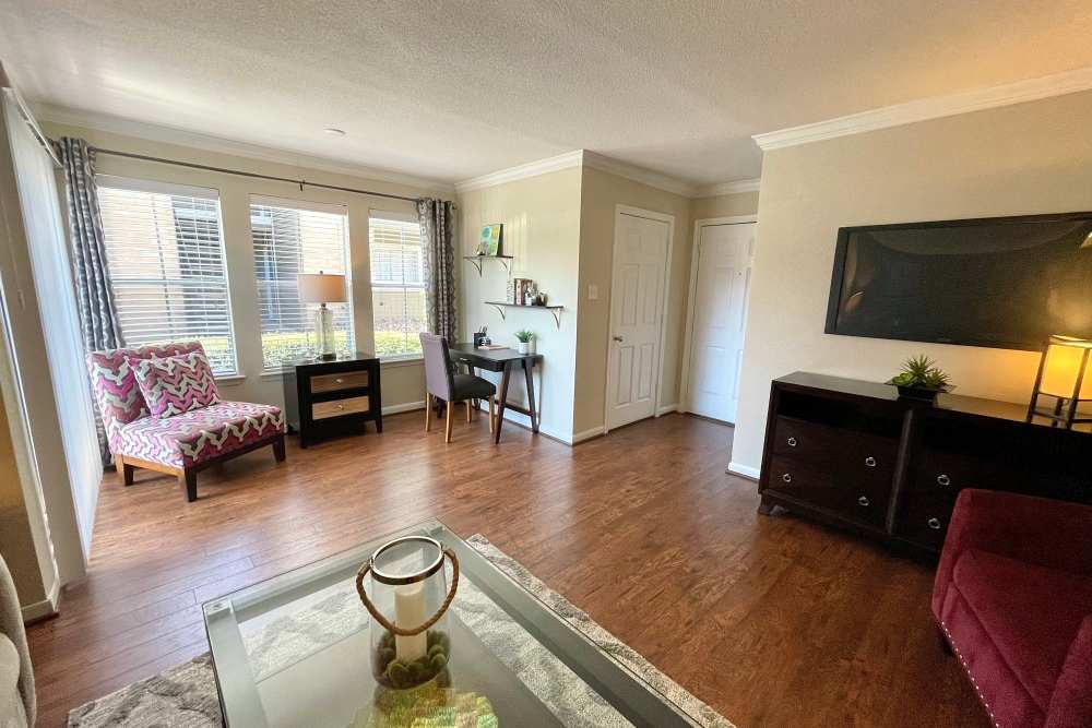 Modern living spaces at The Abbey at Conroe in Conroe, Texas