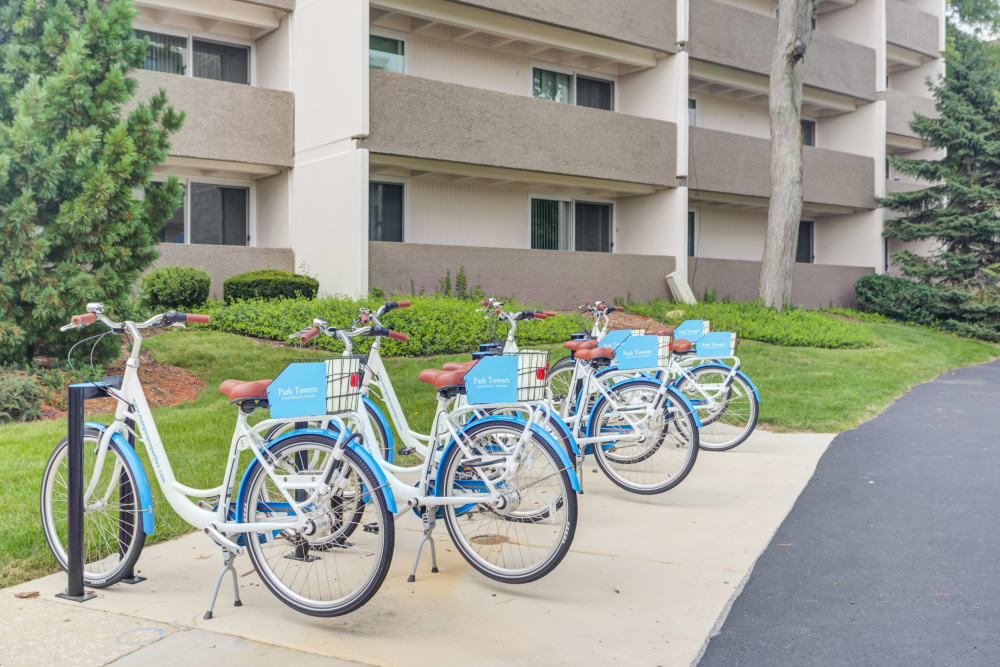 E Bike charging station at Park Towers Apartments in Richton Park, Illinois