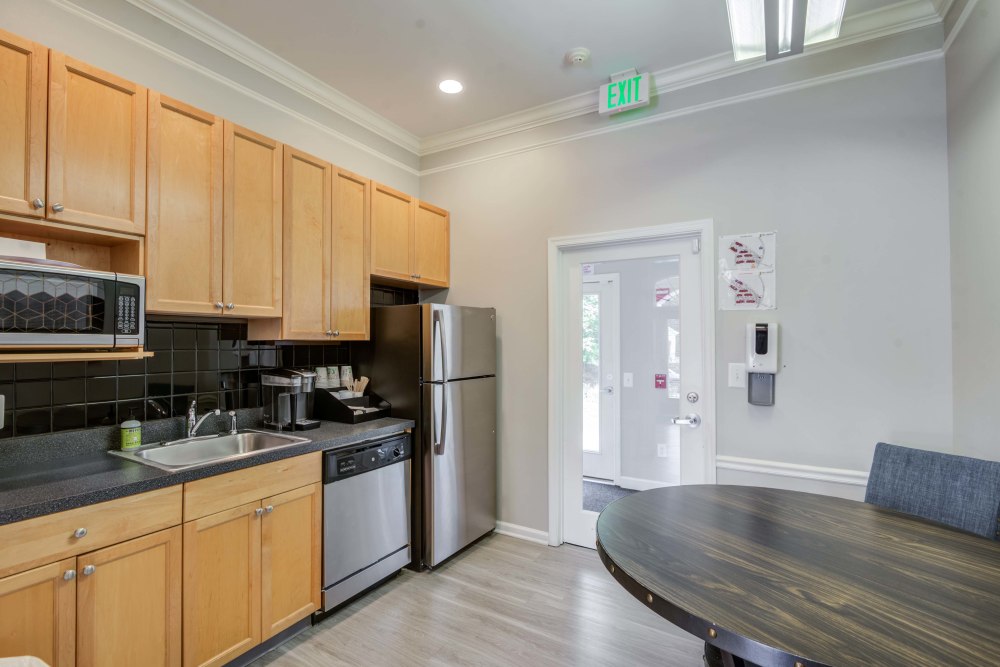 Clubhouse kitchen at Park at Winterset Apartments in Owings Mills, Maryland