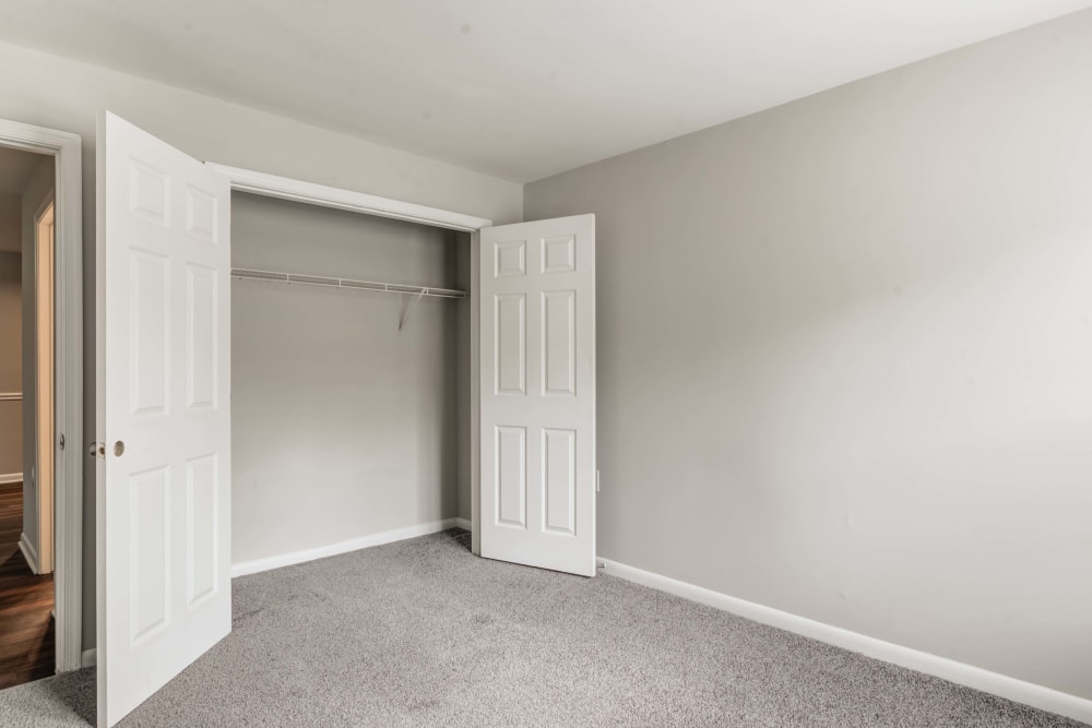 Bedroom closet at Park at Winterset Apartments in Owings Mills, Maryland