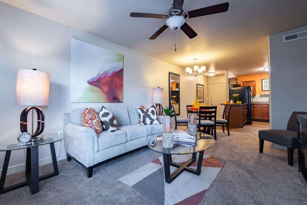 Meadowbrook Station Apartments offers a Living Room in Salt Lake City, Utah