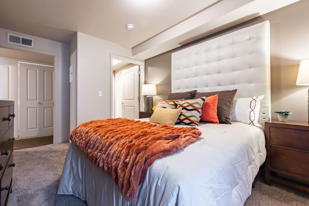 Luxury Bedroom at Meadowbrook Station Apartments in Salt Lake City, Utah