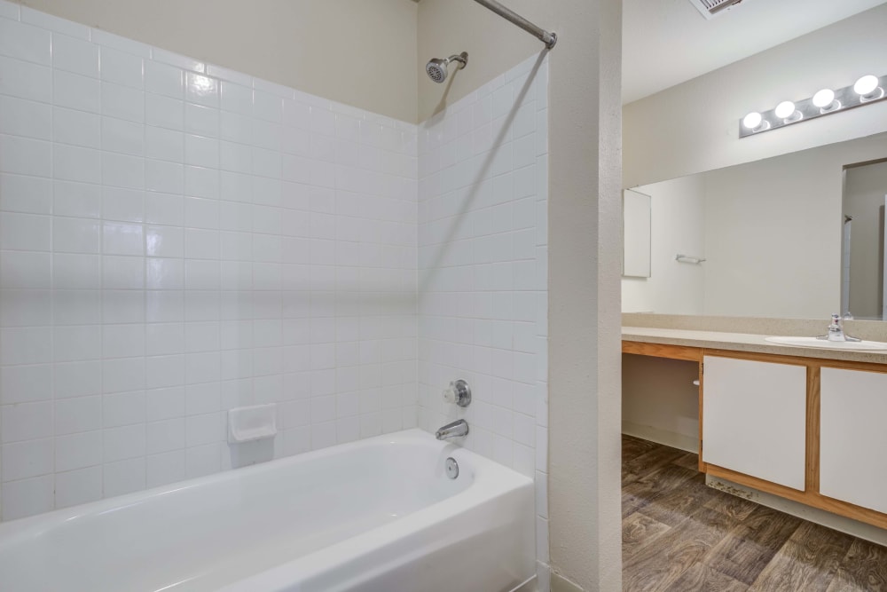 The Pines at Castle Rock Apartments offers a Bathroom in Castle Rock, Colorado