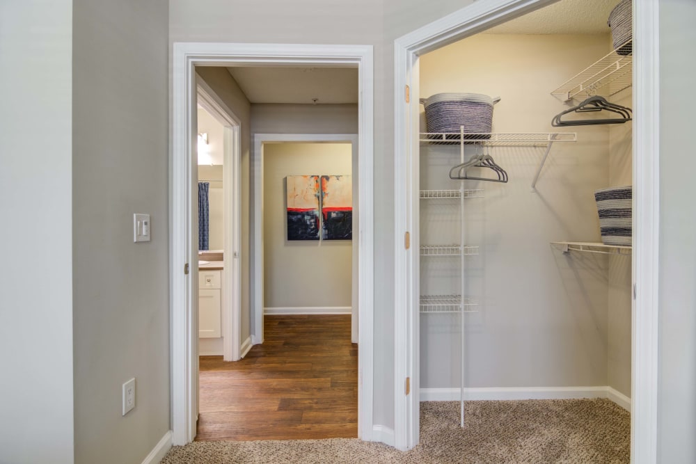 Walk-in closet offered at The Park at Riverview in Atlanta, Georgia 