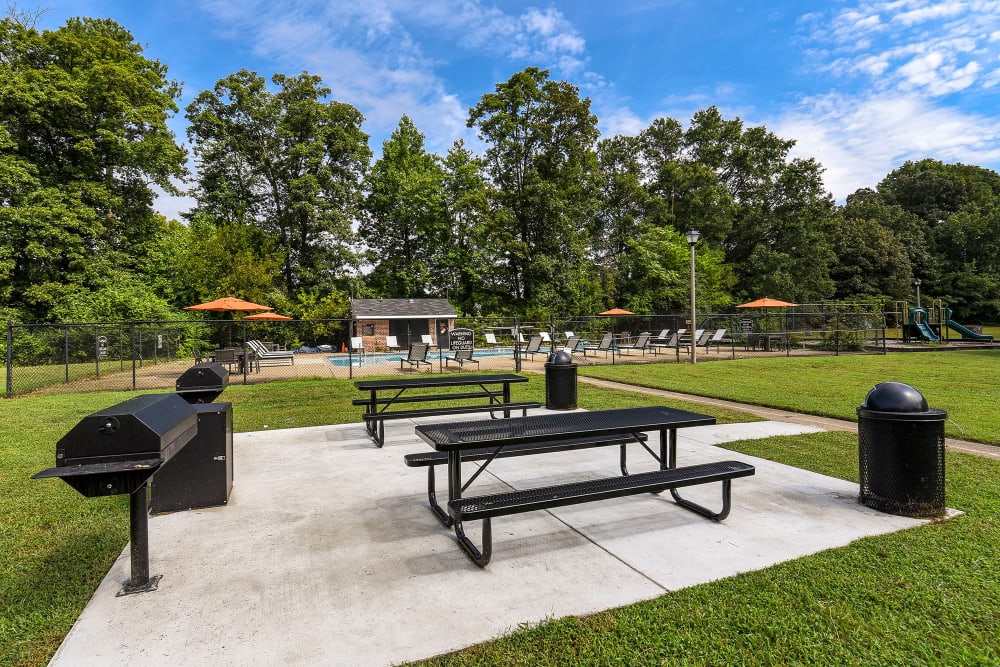 grilling station at James River Pointe in Richmond, Virginia