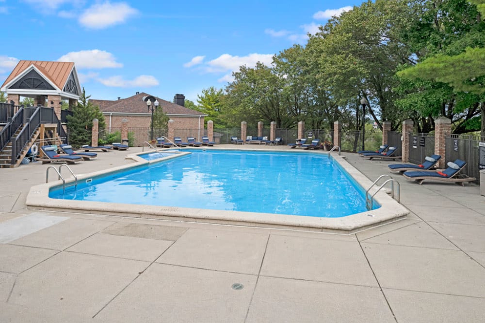 Pool view at Apartments in Columbus, Ohio