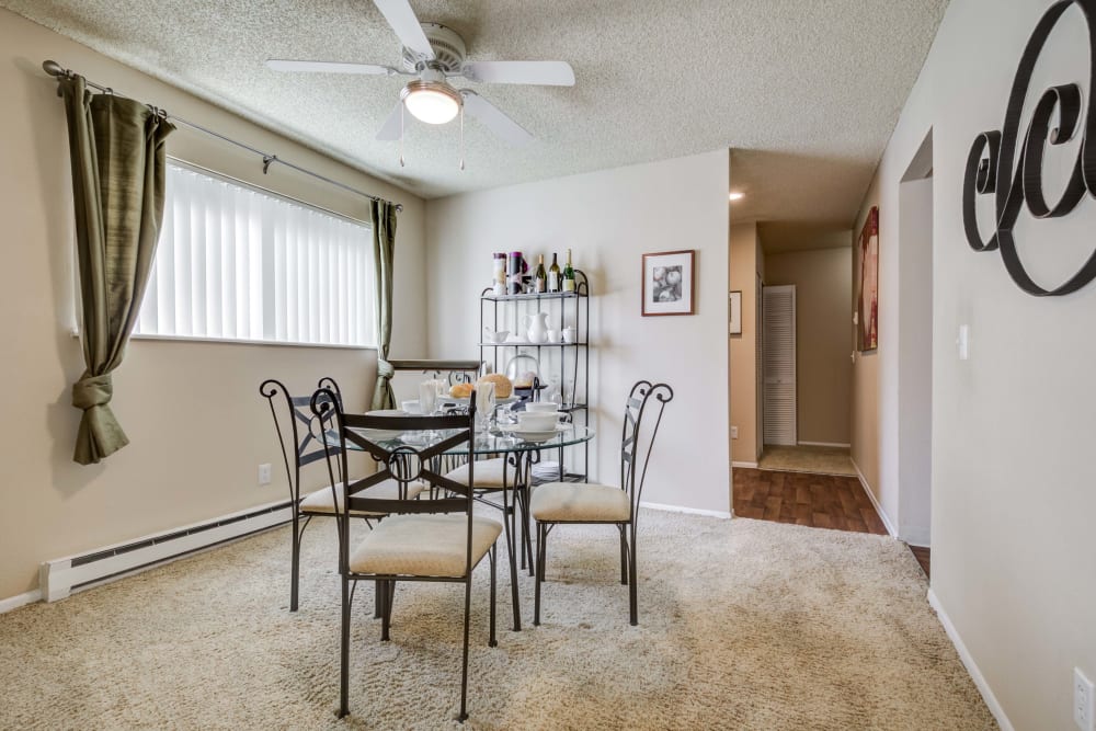 Dining Room at The Knolls at Sweetgrass Apartment Homes in Colorado Springs, Colorado