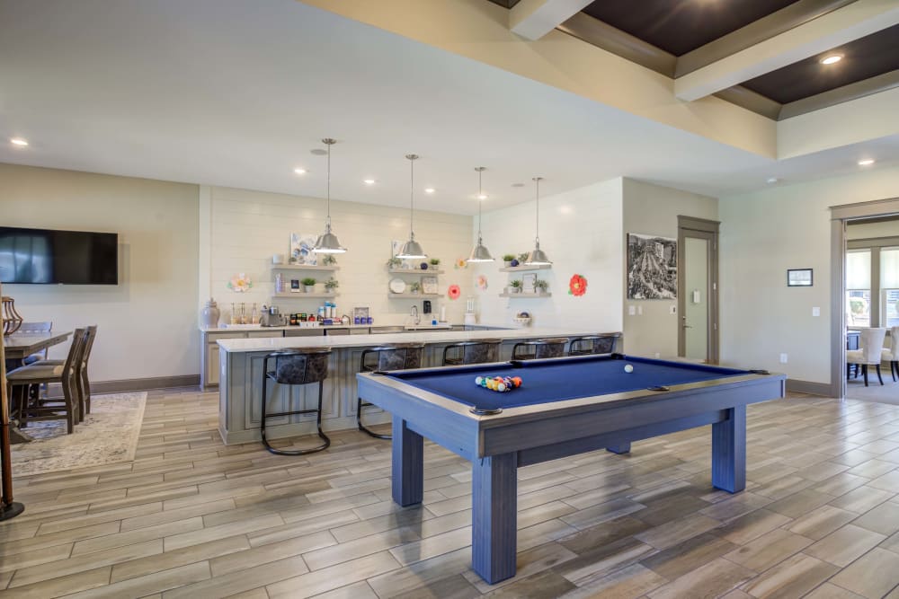 Billiards table in Clubhouse at The Retreat at Arden Village Apartments in Columbia, Tennessee
