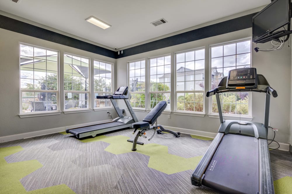 Treadmills in fitness center at Reserve at South Creek in Englewood, Colorado