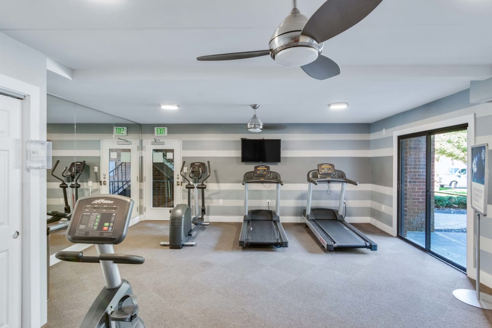 Fitness center at Parkway Apartments in Williamsburg, Virginia