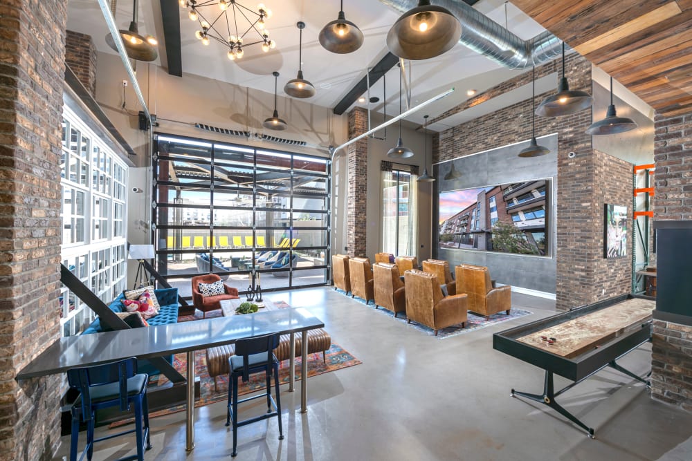 Luxurious Resident Clubhouse at Brix Warehouse District in Phoenix, Arizona