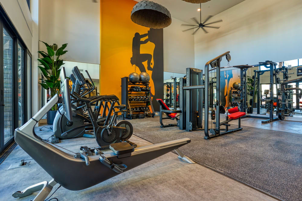 Luxe Fitness Center with Cardio Studio at Alexan Tempe in Tempe, Arizona