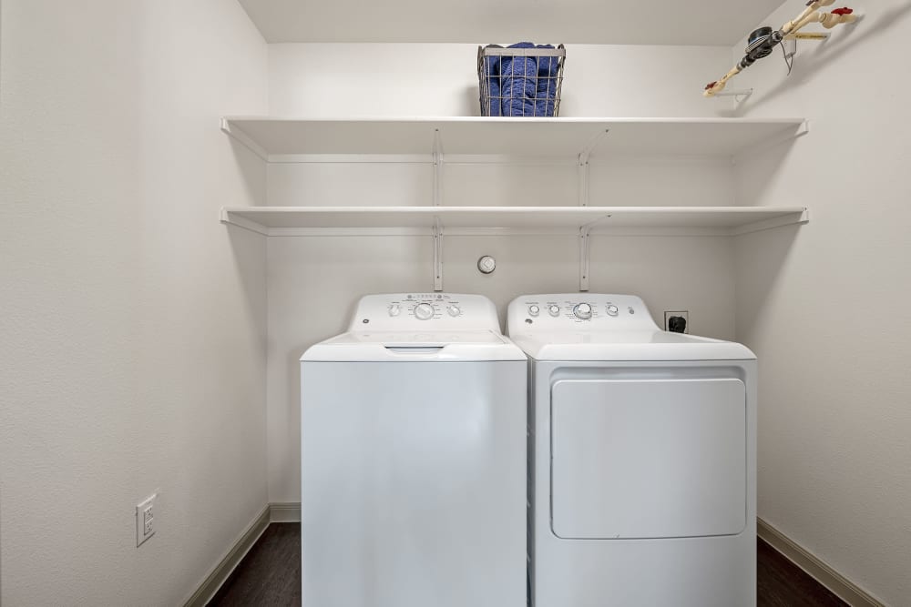 Full size washer and dryer at Marquis on Lakeline in Cedar Park, Texas