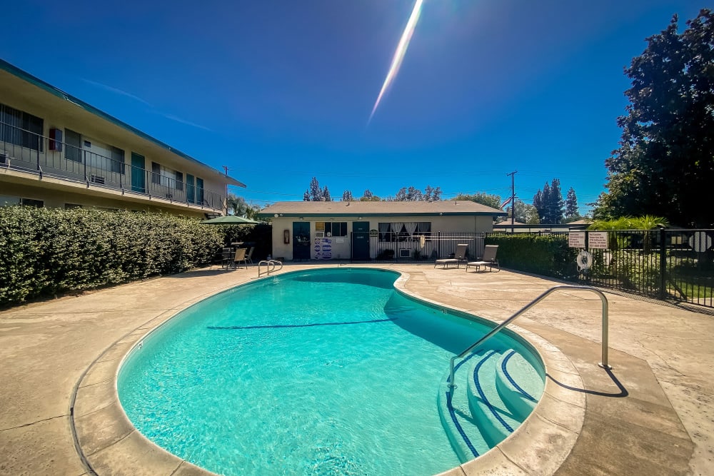 Our beautiful swimming pool at Golden Oaks in Riverside, California