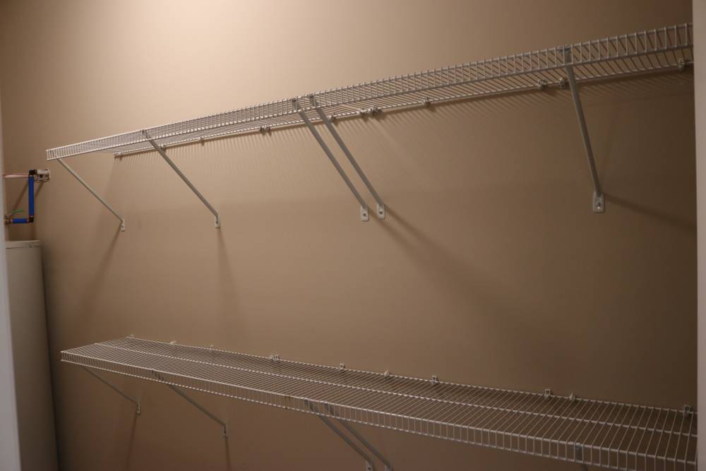 Interior of a closet in a model home at Patriots Place in Valdosta, Georgia