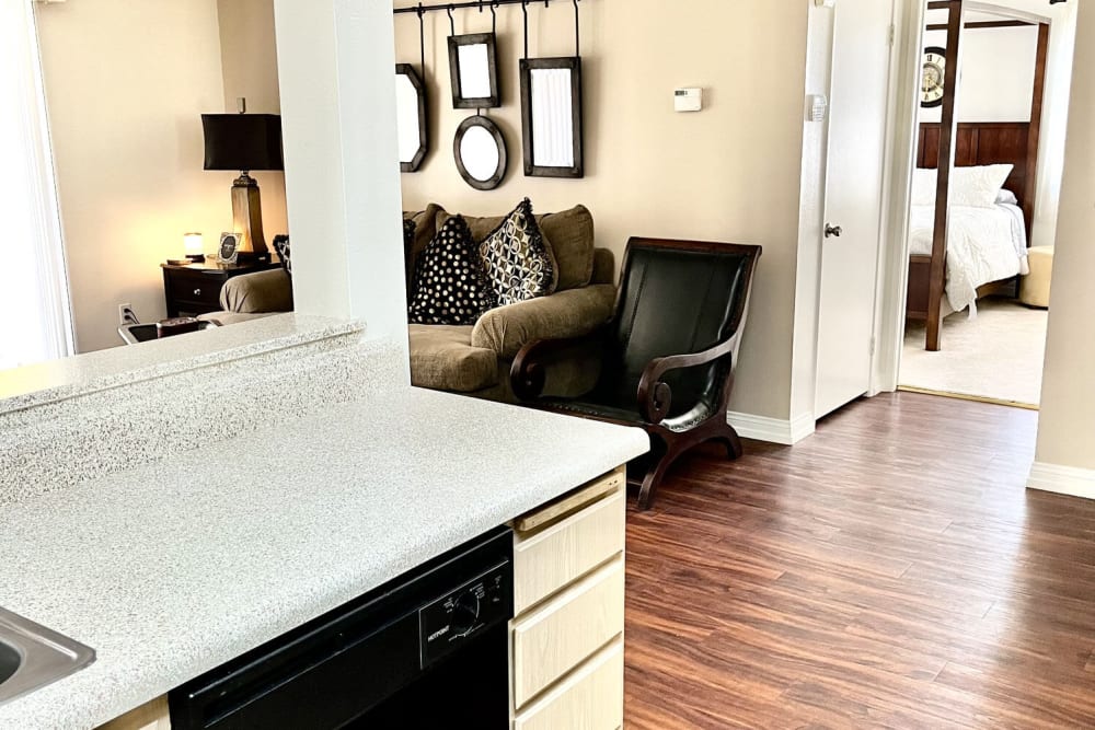 Model apartment at Peppertree Place Apartments in Riverside, California