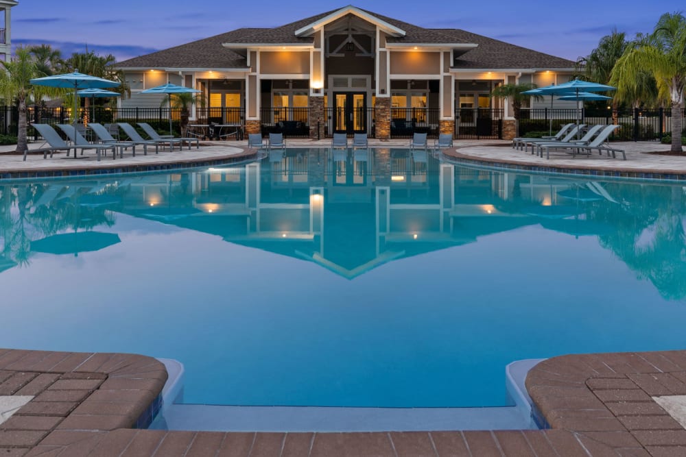 Luxurious swimming pool at  Lakeline at Bartram Park in Jacksonville, Florida