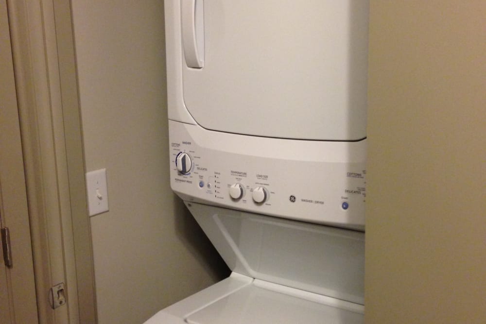 In-home washer and dryer units at Parks at Nexton in Summerville, South Carolina