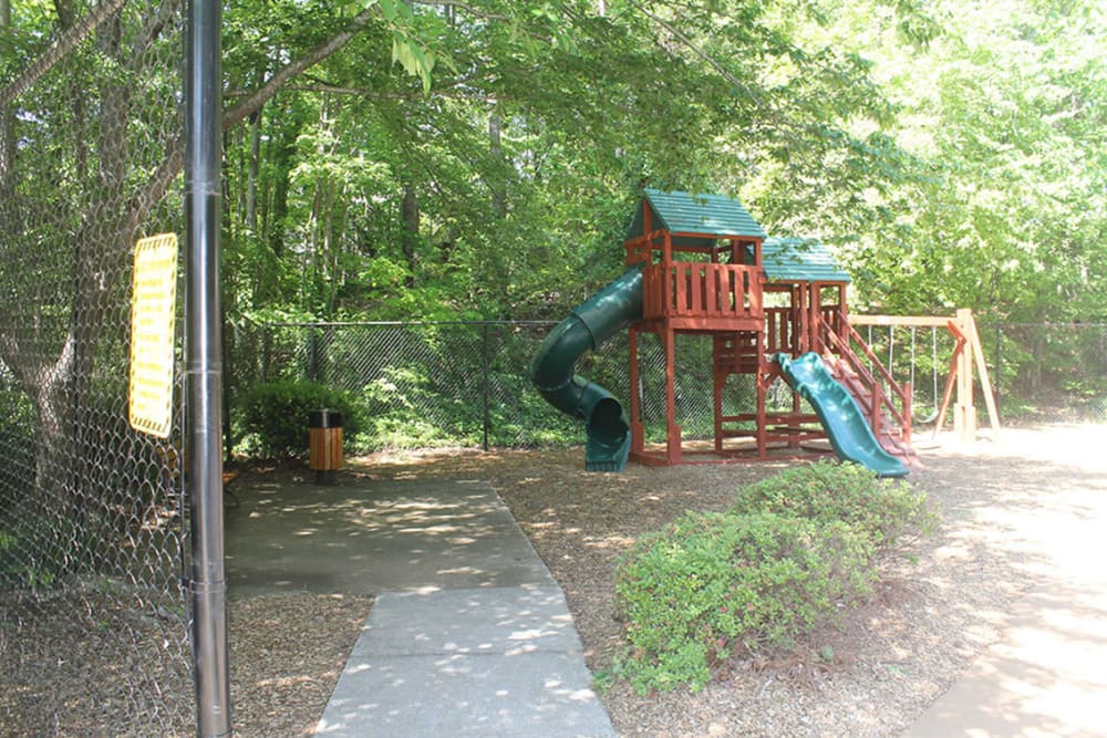 An on-site playground at Chapel Creek in Doraville, Georgia