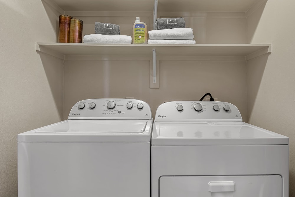 Full size washer and dryer at Marq Uptown in Austin, Texas