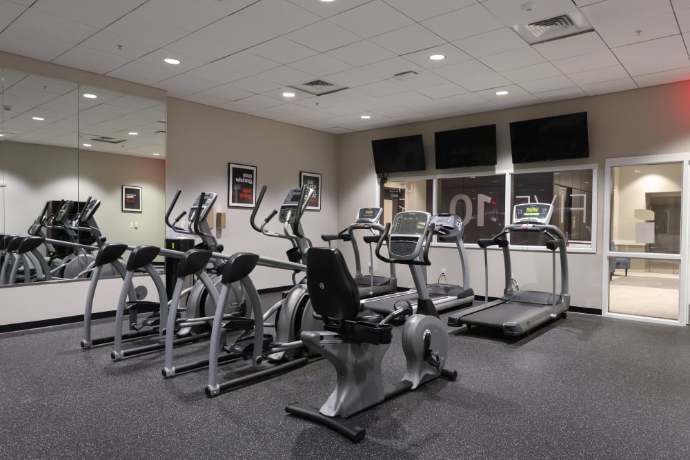 Fitness center at Five 10 Flats in Bethlehem, Pennsylvania