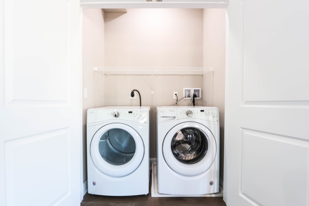 In-home washer and dryer units at Five 10 Flats in Bethlehem, Pennsylvania