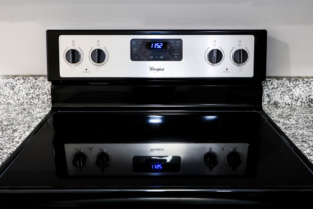 Stove top in a model home at Five 10 Flats in Bethlehem, Pennsylvania