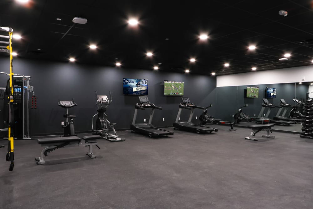 Fitness center at Six 10 Flats in Bethlehem, Pennsylvania