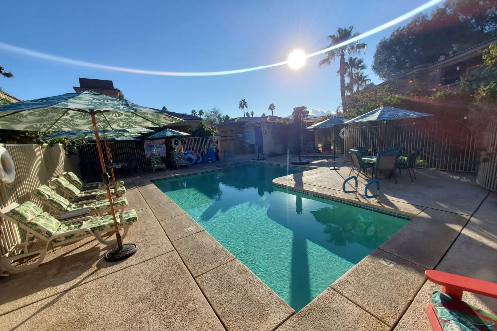 Swimming pool at Villas on the Green in Palm Desert, California