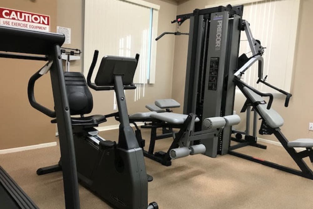 Gym equipment at Villas on the Green in Palm Desert, California 
