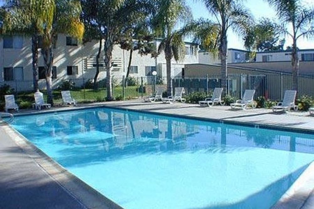 Our beautiful swimming pool at Foothill Courtyard Apartments in Vista, California