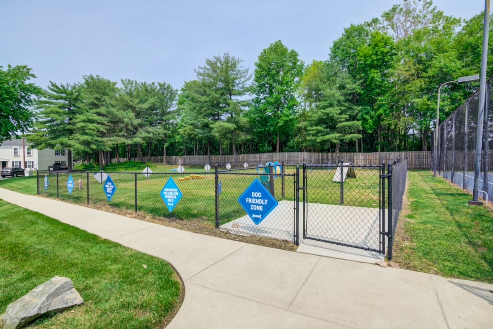 Dog park at Tory Estates Apartment Homes in Clementon, New Jersey
