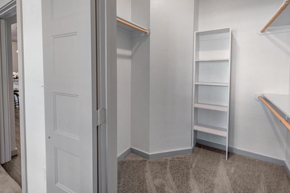 Closet with plenty of space at The Preserve at Gateway in Forney, Texas