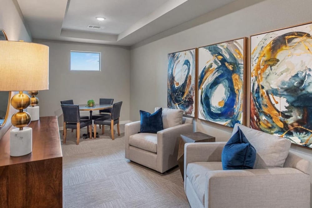 Living room at The Preserve at Gateway in Forney, Texas