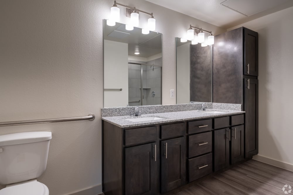 Bathroom with nice counter tops at The Preserve at Willow Park in Willow Park, Texas