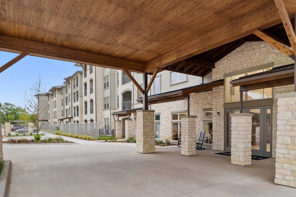 Entrance covering at The Preserve at Willow Park in Willow Park, Texas