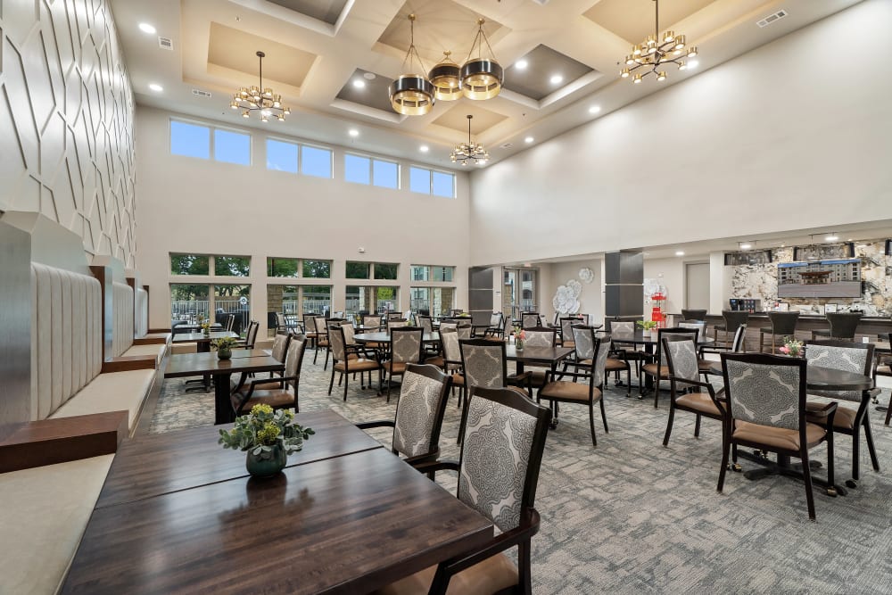 Beautiful dining area at The Preserve at Willow Park in Willow Park, Texas