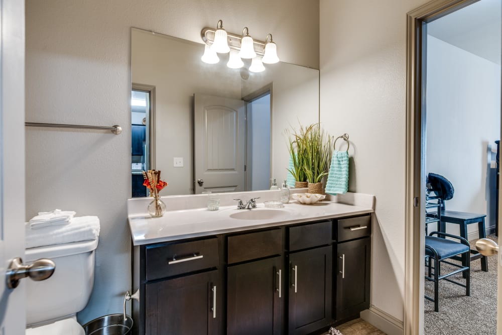 Bathroom at Remi Apartment Homes in White Settlement, Texas