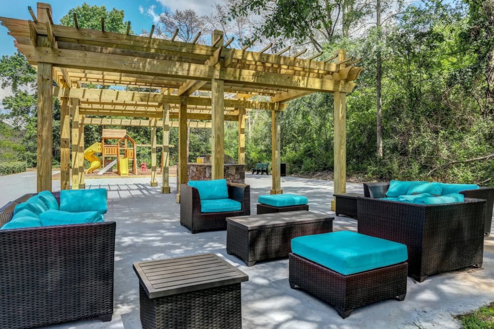 Relax in our outdoor lounge at Elevation Hoover in Hoover, Alabama